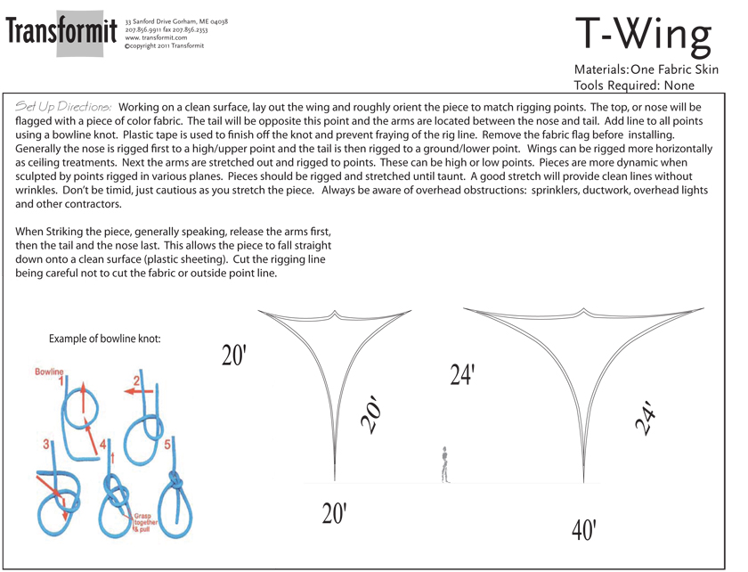 T Wing Directions 840