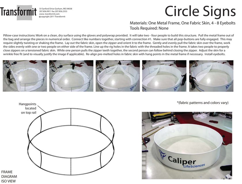 Circle Signs Pillowcase Directions 840