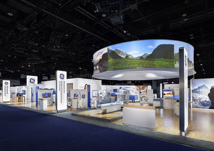 Fabric Structures, custom, projection screen, Client: Elite Exhibits, Design: McMillan Group