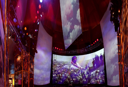 Woodstock Museum at Bethel Woods, sound-absorbing graphic museum panels, Hendrix