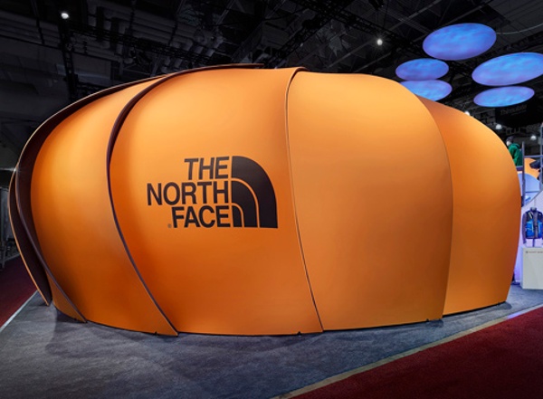 The North Face theater was a silent zone for the movies and presentations within.