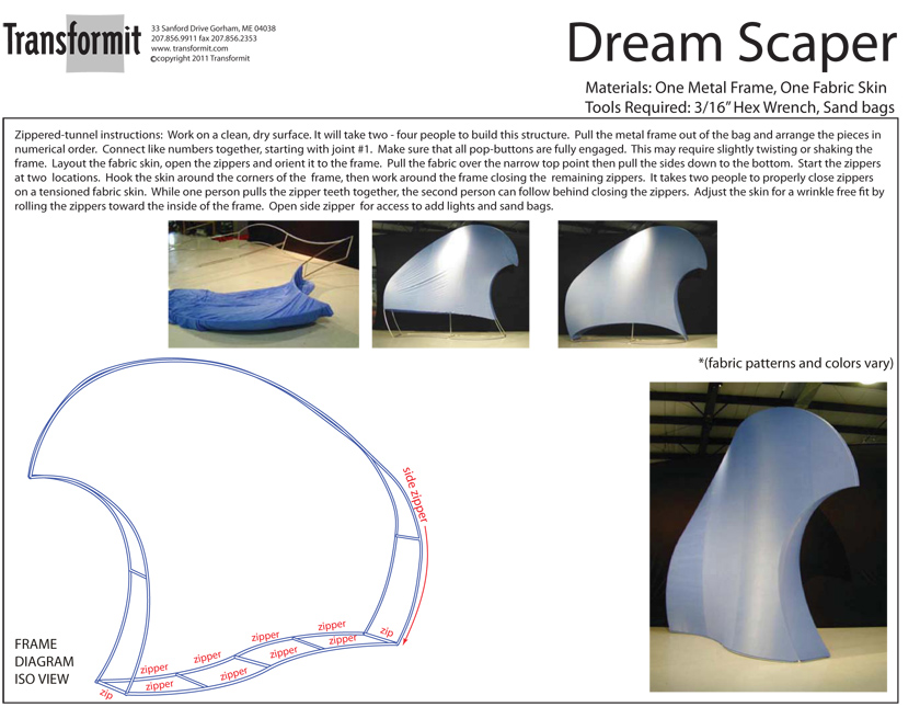 Dream Scaper directions 2011 840