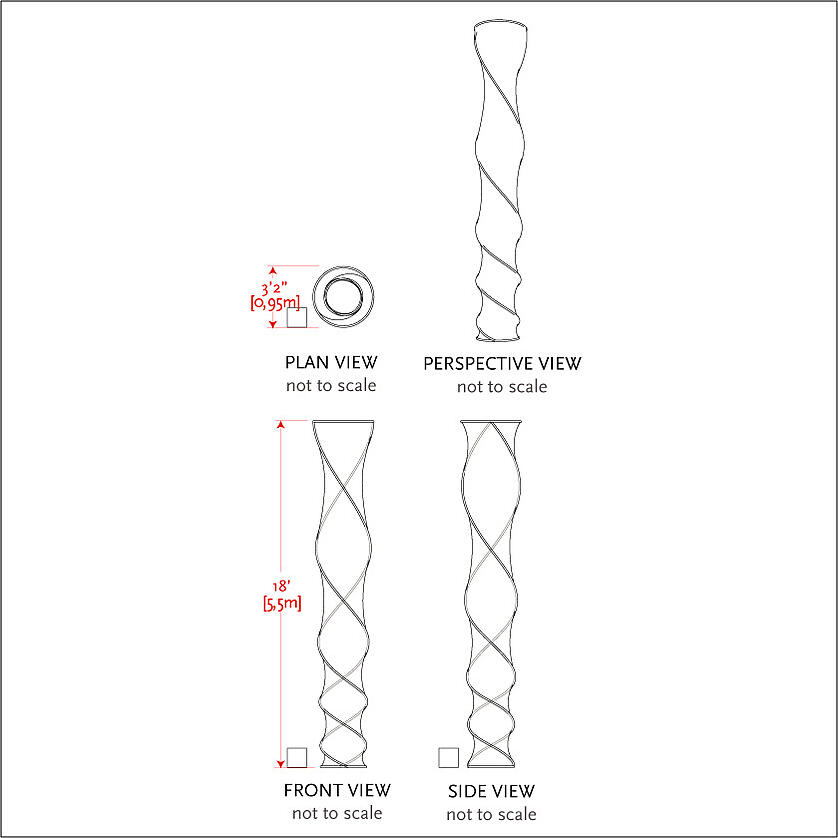 Spiral Column dims 840m