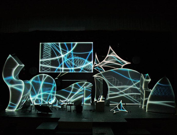 Fabric structures, ready-made, lighting, projection mapping, Rumba, Dream keeper, Cherub, Tremolo, Lotus Petal, Wings