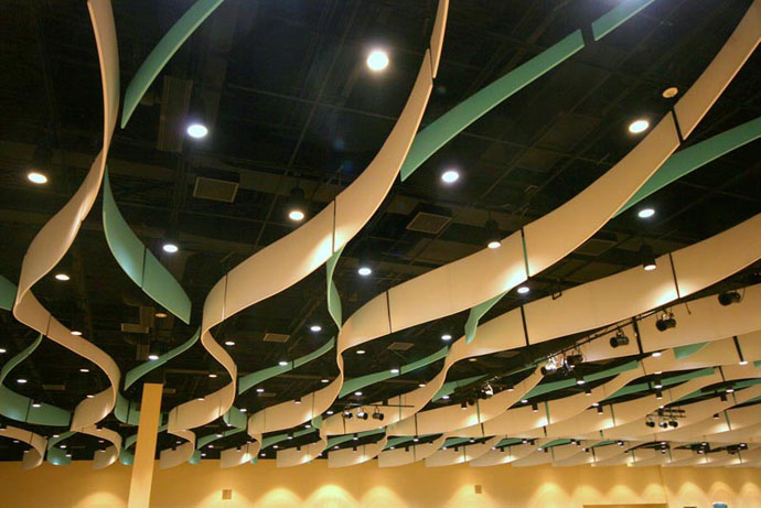 Fabric structures, custom, acoustic panels, Client: Mississippi Coast Coliseum and Convention Center, Design: Eley Guild Hardy Architects
