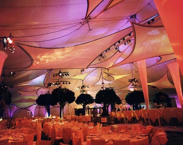 Fabric structures, ready-made, canopy, events, wings, ice needles, Motion Picture Academy of America.