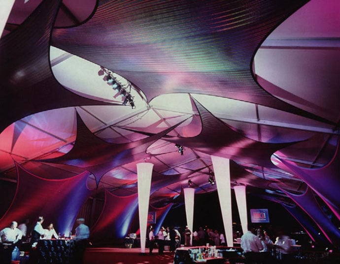 Fabric structures, ready-made, event, Wings, Ice Needles, Design: Daryl's by Design
