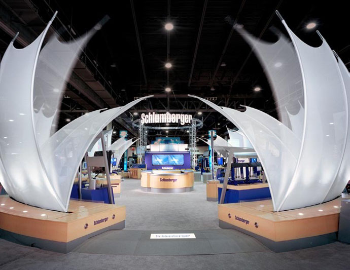 Fabric structures, custom, kinetics, Client: Exhibitgroup/Giltspur