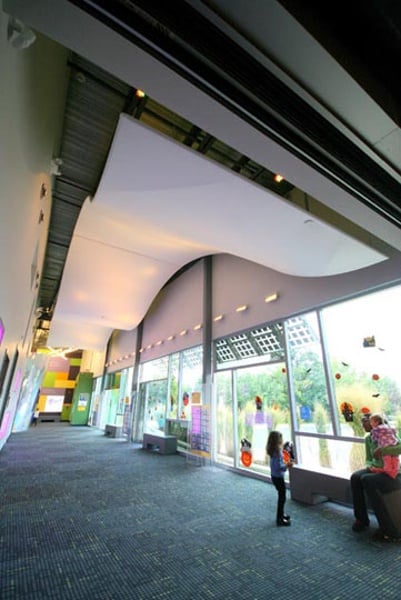 Fabric structures, custom, museum, ceiling panels.