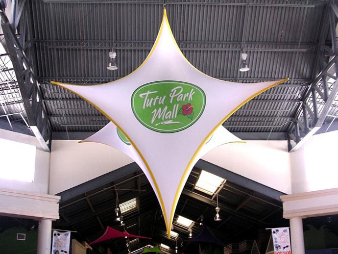 Fabric structures, Ready-Made, malls, Star Drop, Client: Tutu Park Mall.