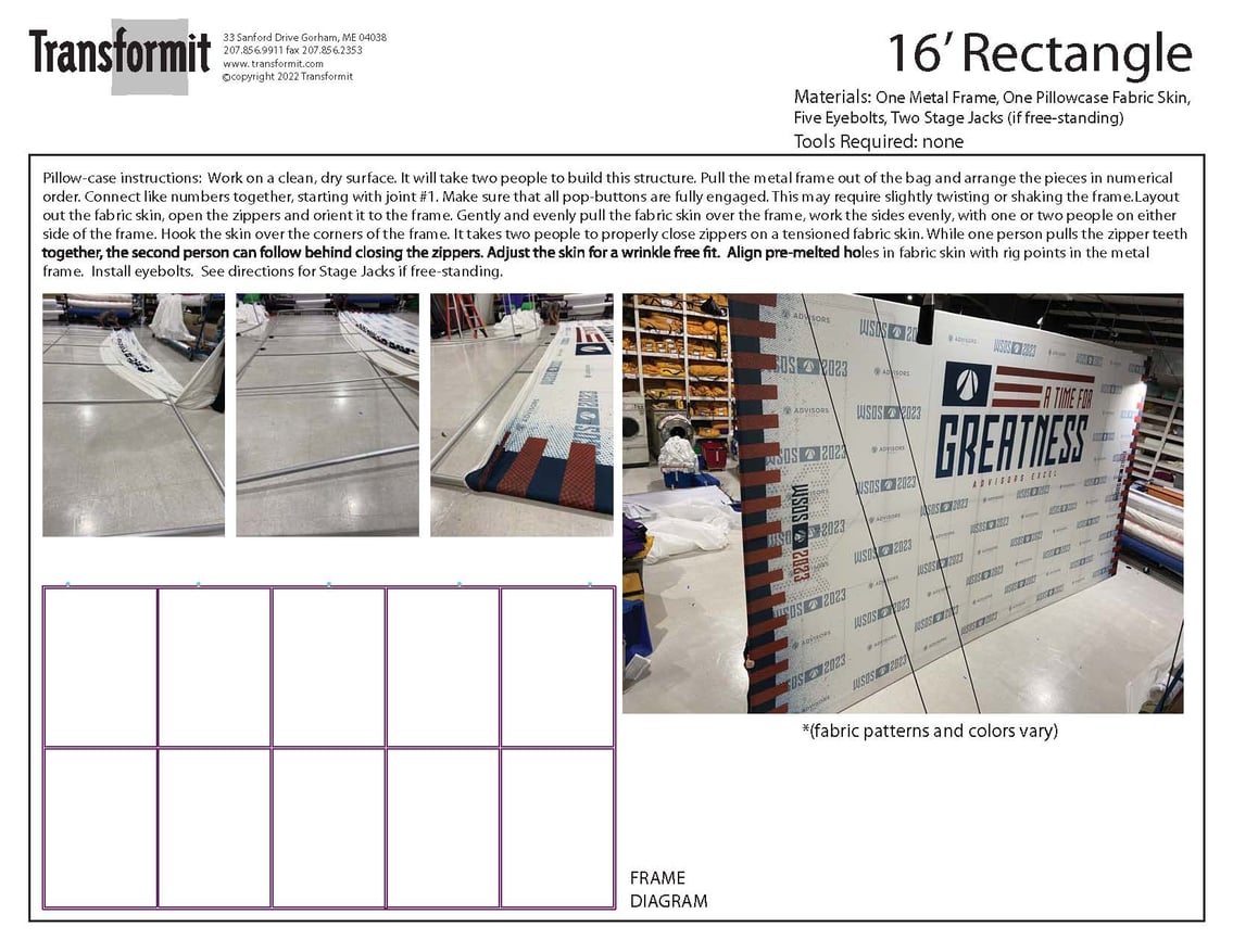 16 Rectangle Flat directions