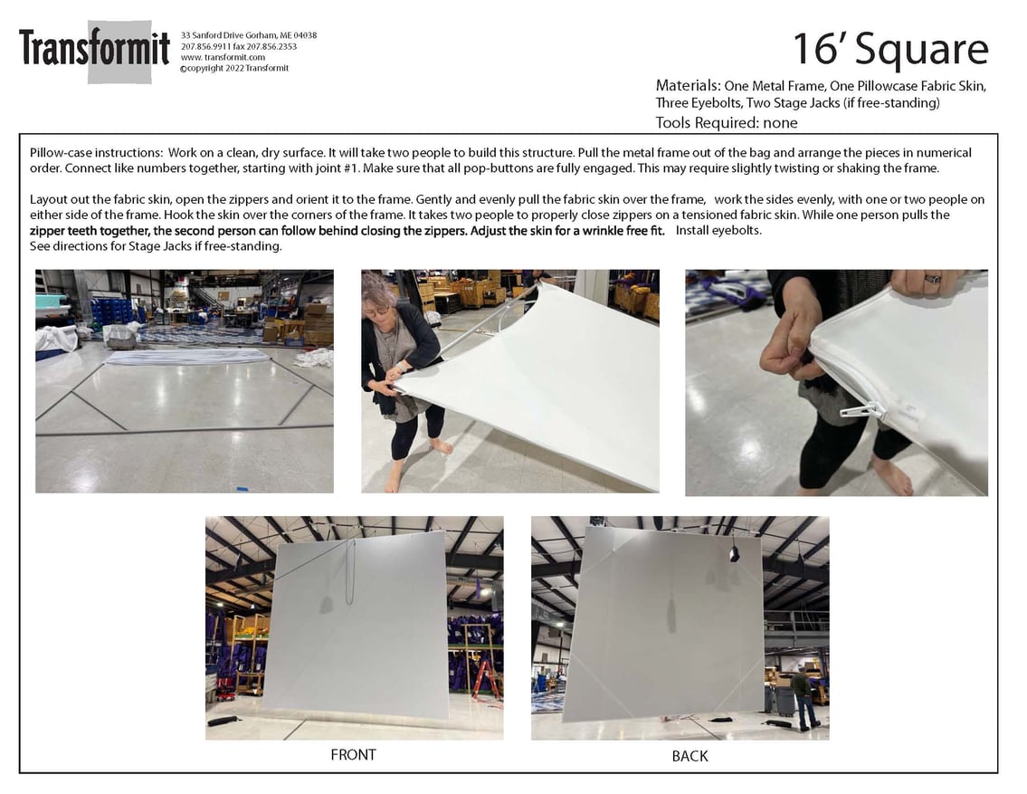 16 Square directions