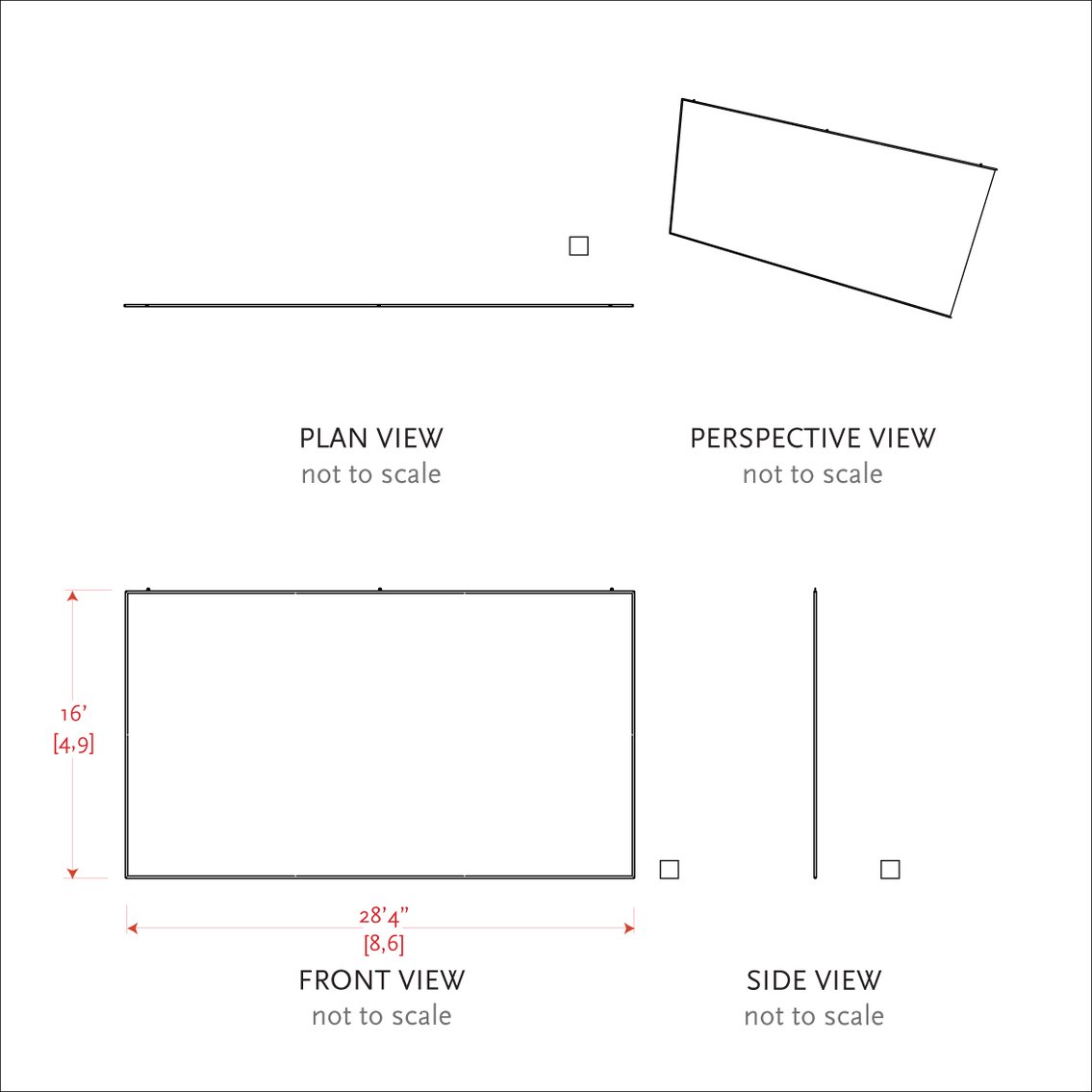 Rectangle Flat Views 16