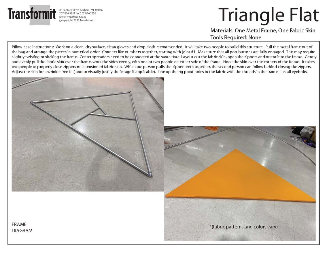 Triangle Flat Pillowcase directions